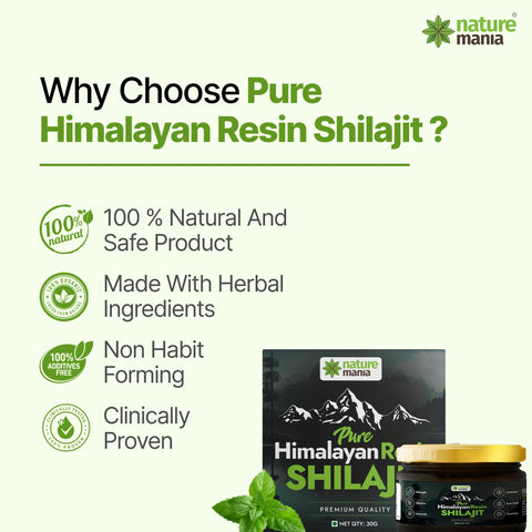 Nature Mania Pure Himalayan Shilajit Resin - 30 gm | For Men and Women NatureMania