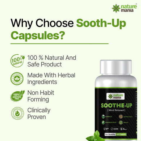 Nature Mania Soothe-up (Improve Sleep and Overcome Anxiety, Sadness) - 60 Capsules NatureMania