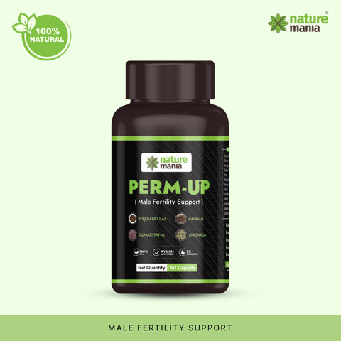 Nature Mania Perm-up Capsule (Male Sperm Count Booster) 60 Capsules Pack NatureMania