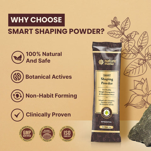 Nature Mania Smart Shaping Powder | Weight Management -  Pack of 30Sachets x 5gm each